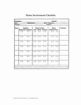 Home Involvement Checklist