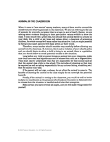 Animals in the Classroom