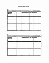 Absentee Student Record