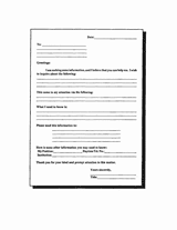 Informational Inquiry Letter Form
