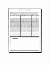 Record Keeping Checklist