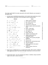 Minerals Puzzle