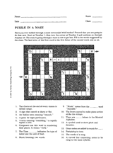 Music Puzzle in a Maze