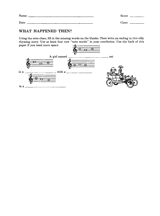 What Happened Then? Story-Writing with Musical Notes