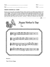 Mom's Musical Card