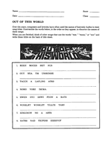 Out of This World Music Word Scramble