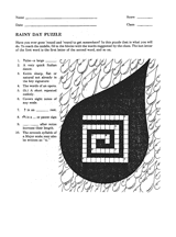Rainy Day Word Puzzle -- Music Terms