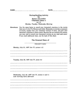 Romeo and Juliet Character Diary 4 – Act IV Monday, Tuesday, Wednesday Morning