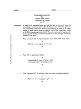 Romeo and Juliet &ndash; Vocabulary in Context Act IV