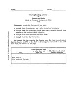 Romeo and Juliet &ndash; Guide to Character Development: Juliet Act V