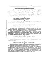 An Introduction to Shakespeare's Language