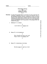 Romeo and Juliet &ndash; Vocabulary in Context Act V