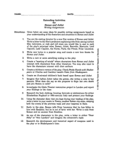 Romeo and Juliet - Extending Activities V