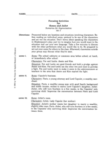 Romeo and Juliet - Scenarios for Improvisation Act I