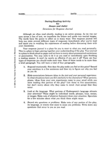 Romeo and Juliet - Directions for Response Journal