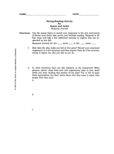 Romeo and Juliet - Response Journal