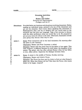 Romeo and Juliet – Scenarios for Improvisation