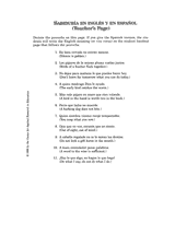 Sabiduría en inglés y en español (Teacher's Page)