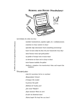 School and Study (Vocabulary)