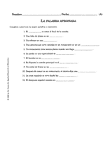 La palabra apropiada