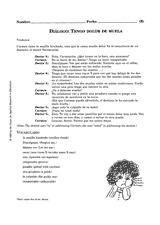 Diálogo: Tengo dolor de muela