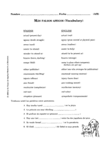 Más falsos amigos (Vocabulary)