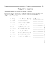 Sustantivos opuestos