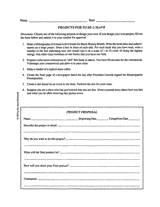 Projects for To Be a Slave