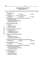 James and the Giant Peach &mdash; Comprehension Test A