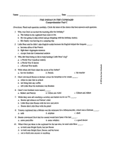 The Indian in the Cupboard &mdash; Comprehension Test C