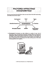 Factors Affecting Handwriting