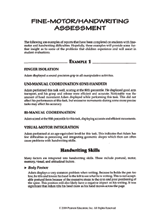 Fine-Motor/Handwriting Assessment