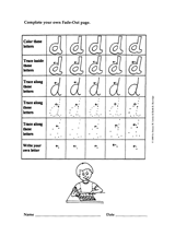 Fade-Out Lowercase 'd' Activity