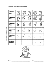 Fade-Out Lowercase 'e' Activity