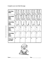 Fade-Out Lowercase 'u' Activity