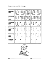Fade-Out Lowercase 'w' Activity