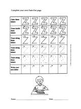 Fade-Out Lowercase 'z' Activity