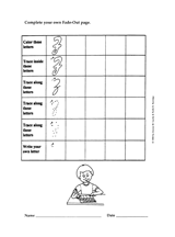 Fade-Out Uppercase Cursive Z Activity