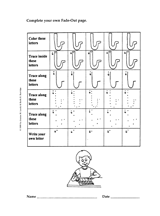 Fade-Out Lowercase Modern Cursive 'b' Activity