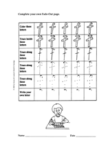 Fade-Out Lowercase Modern Cursive 'f' Activity