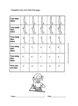 Fade-Out Lowercase Modern Cursive 'i' Activity