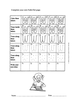 Fade-Out Lowercase Modern Cursive 'w' Activity