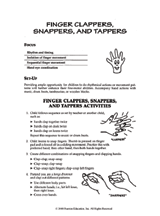 Finger Clappers, Snappers, and Tappers