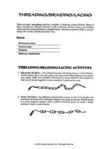 Threading/Braiding/Lacing