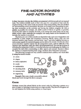 Fine-Motor Boards and Activities