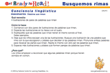 Busquemos rimas (actividades del grupo)