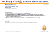 Camina sobre una letra