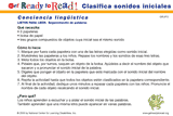 Clasifica sonidos iniciales (actividades del grupo)