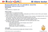 El títere lector (actividades del grupo)
