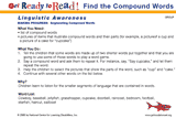Find the Compound Words (Group Activity)